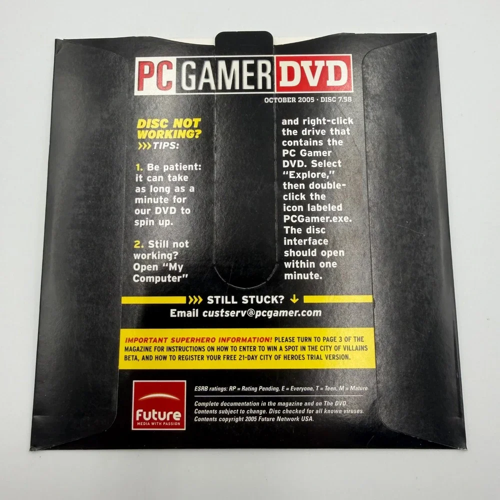 PC Gamer DVD October 2005 Disc 7.58 City of Villains Auto Assault Demo Disc